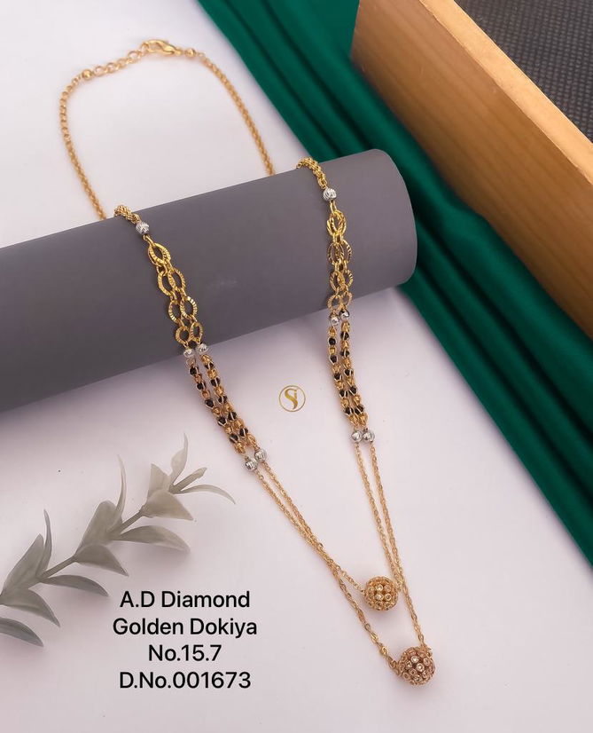 14 AD Diamond Designer Regular Wear Mangalsutra Wholesale Price In Surat
